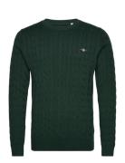 Cotton Cable C-Neck Green GANT