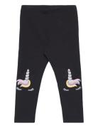 Leggings Unicorn Face Knee Det Black Lindex