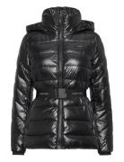 Ess Belted Padded Lw Jacket Black Calvin Klein