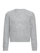 Sweater Knitted Solid Melange Grey Lindex
