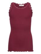 Silk Top W/ Lace Burgundy Rosemunde Kids