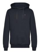 Hood Basic Badge Sweat - Gots/Vegan Navy Knowledge Cotton Apparel