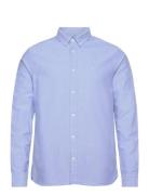 Harald Small Owl Oxford Regular Fit Blue Knowledge Cotton Apparel