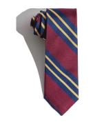 Miles Burgundy Striped Silk Tie Burgundy AN IVY