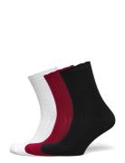 Sock 3 P Merino Pointelle Scal Red Lindex