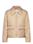 Quilted Collared Jacket Beige GANT