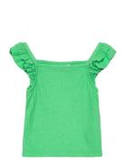 Kmgnella S/L Frillstraps Top Jrs Green Kids Only