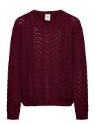 Knit Needle Out Cardigan Burgundy Müsli By Green Cotton