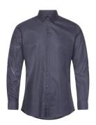 Slhslim-Ethan Shirt Ls Aop Noos Navy Selected Homme