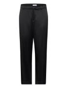 Ava Satin Silk Trousers Black Ahlvar Gallery