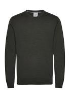 100 % Merino V-Neck Knit Khaki Lindbergh Black