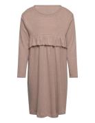 Melange Ruffle Dress Beige Copenhagen Colors