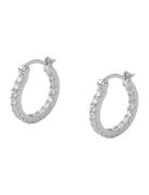 Lunar Earrings Silver/White Medium Silver Mockberg