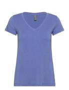 Cupoppy V-Neck T-Shirt Blue Culture