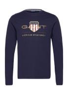 Archive Shield Ls T-Shirt Navy GANT