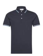 Polo Shirt With Contrast Piping Navy Lindbergh