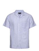Giles Bowling Striped Shirt S/S Blue Clean Cut Copenhagen