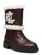 Carter Water-Repellent Leather Boot Brown Lauren Ralph Lauren