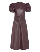 Puff Sleeve Midi Dress Burgundy ROTATE Birger Christensen