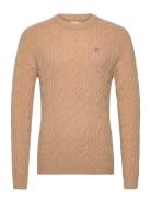 Lambswool Cable C-Neck Beige GANT