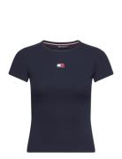 Tjw Slim Badge Rib Tee Navy Tommy Jeans