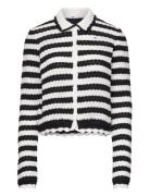 Tjw Crochet Stripe Cardigan Black Tommy Jeans