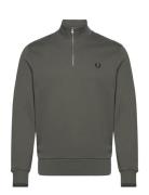 Half Zip Sweatshirt Green Fred Perry