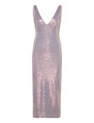 Sequin Low Cut Back Dress Pink ROTATE Birger Christensen