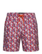 Floral Print Resort Swim Shorts Red Lyle & Scott