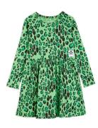 Leopard Ls Dress Green Mini Rodini