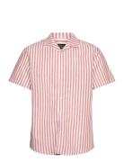 Giles Bowling Striped Shirt S/S Pink Clean Cut Copenhagen