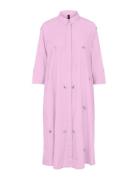 Yascrystal 3/4 Midi Dress S. - Ex Pink YAS