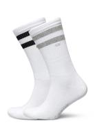 Ck Men Sock 2P Stripes White Calvin Klein