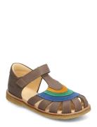 Sandals - Flat - Closed Toe - Patterned ANGULUS