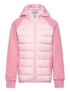 Hybrid Fleece Jacket W. Hood Pink Color Kids