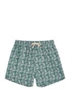 Big Paisley Swim Trunks Green Pompeii