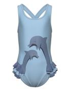 Swimsuit W. Application Blue Color Kids