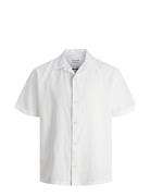 Jjesummer Resort Linen Shirt Ss Sn White Jack & J S