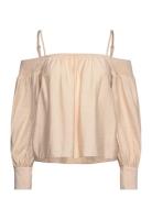 Alyssa Off Shoulder Top Beige NORR