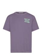 Over Printed T-Shirt Purple Tom Tailor