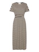 Slfamelie 2/4 Midi Stripe Dress B Black Selected Femme