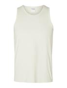Slhspencer Rib Tank Top White Selected Homme