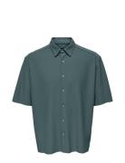 Onsboyy Life Rlx Recy Pleated Ss Shirt Green ONLY & SONS