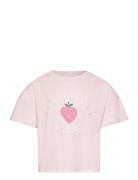 Sequins Printed T-Shirt Pink Mango