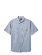 Builders Mechanic S/S Wvn Blue Brixton