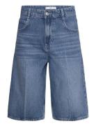 Straight-Fit Denim Bermuda Shorts Blue Mango