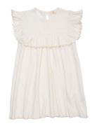 Pointelle Heart Dress W. Ruffle Cream Copenhagen Colors