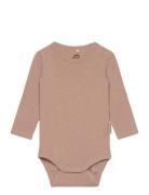 Wool/Bamboo Ls Body Beige Mikk-line