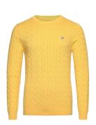 Cotton Cable C-Neck Yellow GANT