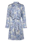 Rel Magnolia Print Shirt Dress Blue GANT